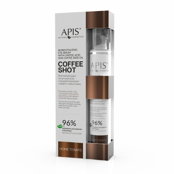 54005H COFFEE SHOT Home terApis Biorewitalizujące serum pod oczy z kwasem kawowym i olejem z nasion kawy / 10 ml