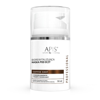 54035 COFFEE SHOT Biorewitalizująca maska pod oczy z kwasem kawowym i olejem z nasion kawy / 50 ml