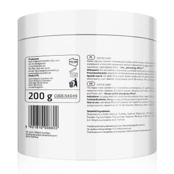 54045 COFFEE SHOT Biorewitalizująca maska algowa z kwasem kawowym i ziarenkami kawy Arabica / 200g