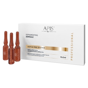 55045 DEPIQ PRO SYSTEM Depigmentująca ampułka z α-arbutyną 1% i kompleksem rozjaśniającym 2% / 10x3ml