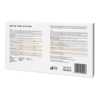 55045 DEPIQ PRO SYSTEM Depigmentująca ampułka z α-arbutyną 1% i kompleksem rozjaśniającym 2% / 10x3ml