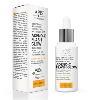 55270 ADENO-C Flash Glow Home terApis Rozświetlające serum do twarzy z witaminą C i kwasem ferulowym / 30ml