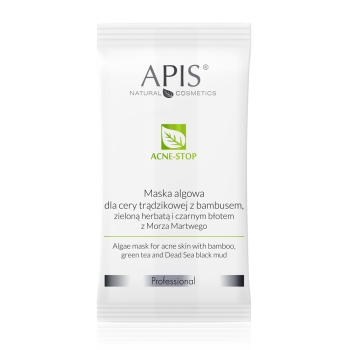 50185S ACNE-STOP Maska algowa dla cery trądzikowej z bambusem zieloną herbatą i czarnym błotem z Morza Martwego / 20g